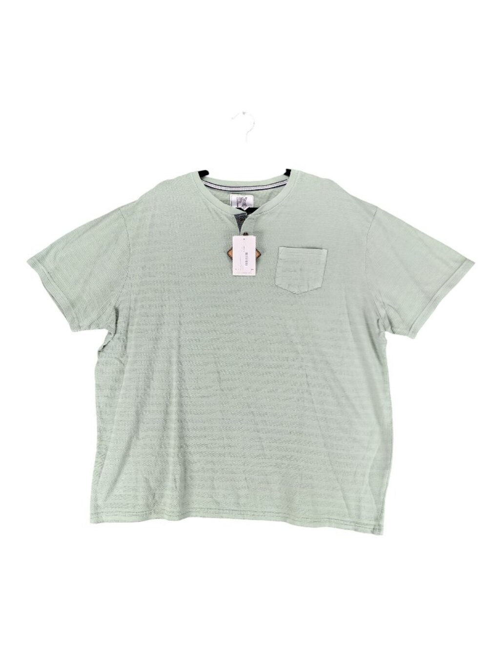 PX Shirt Mens 3XL Fern Green Short Sleeve Henley *NWT*